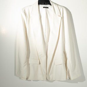 Lane Bryant Jacket Size XL Women Blazer Lined White w/pockets